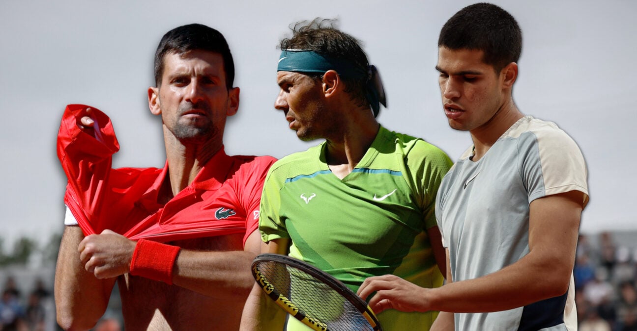 Novak Djokovic, Rafael Nadal, Carlos Alcaraz
