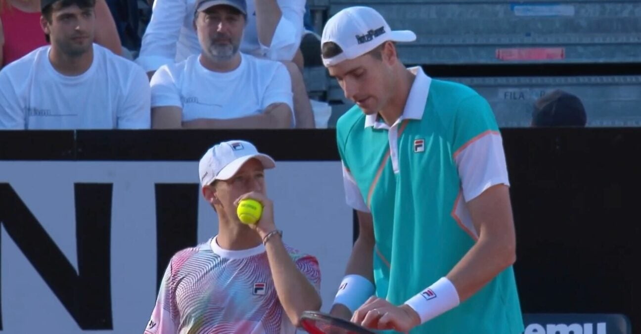 Isner Schwartzman at the Italian Open in Rome