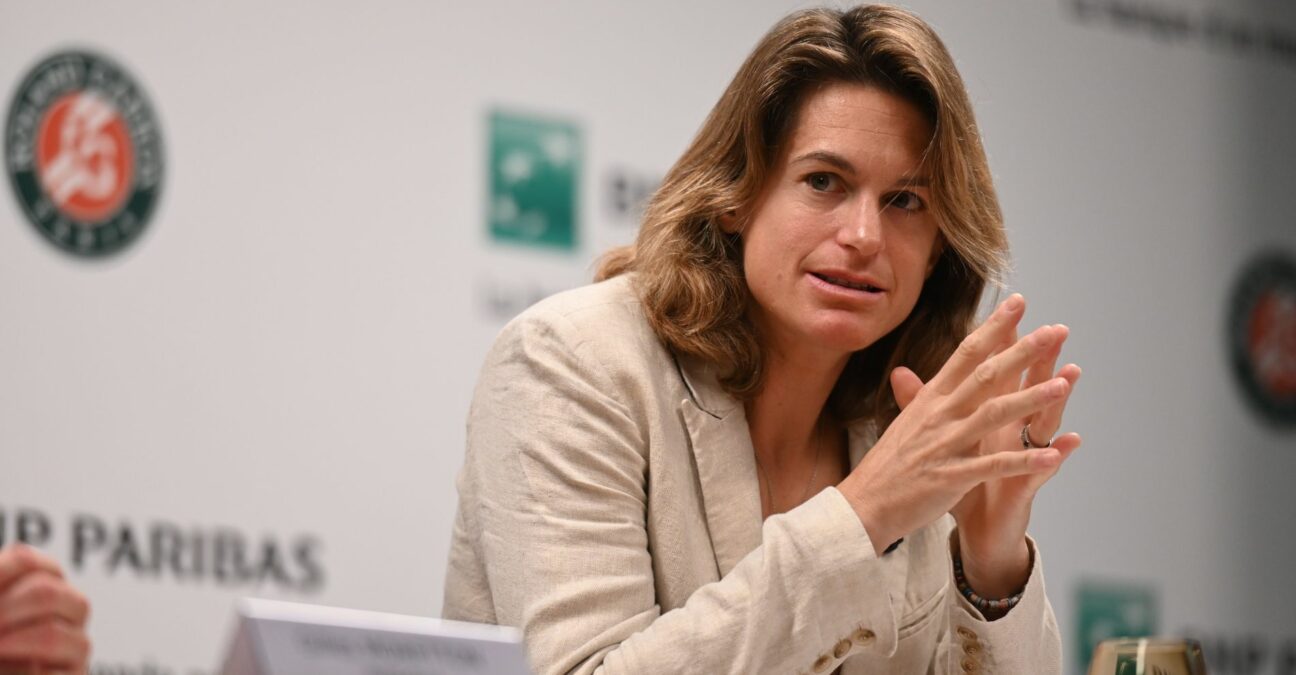 Amelie Mauresmo at the Roland-Garros 2022 Press Conference