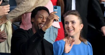 Gael Monfils, Elina Svitolina at PSG vs Lyon in Parc des Princes, Paris, France, on September 19, 2021
