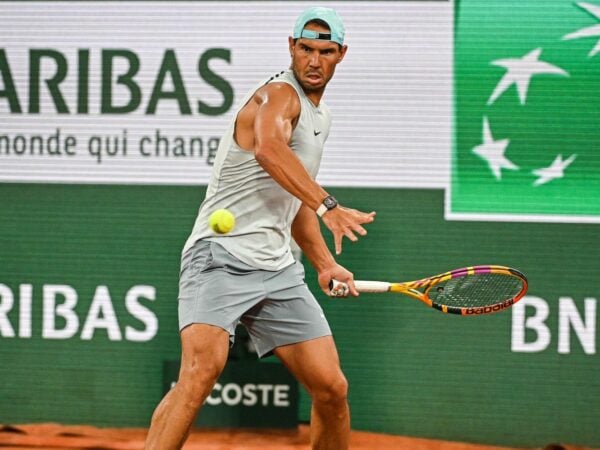 Rafael Nadal of Spain during a training session of Roland-Garros 2022, French Open 2022