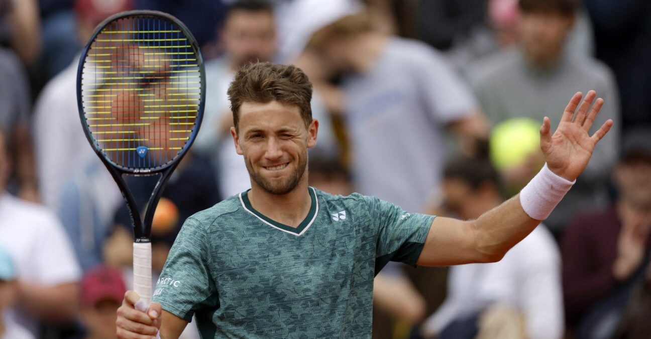 Norway's Casper Ruud at Roland Garros 2022 in Paris