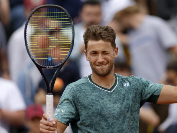 Norway's Casper Ruud at Roland Garros 2022 in Paris