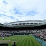 General view of the Centre Court at Wimbledon in 2021