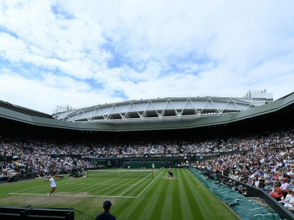 General view of the Centre Court at Wimbledon in 2021