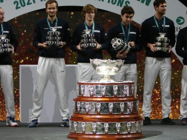 Team Russia in Podium during the Davis Cup 2021