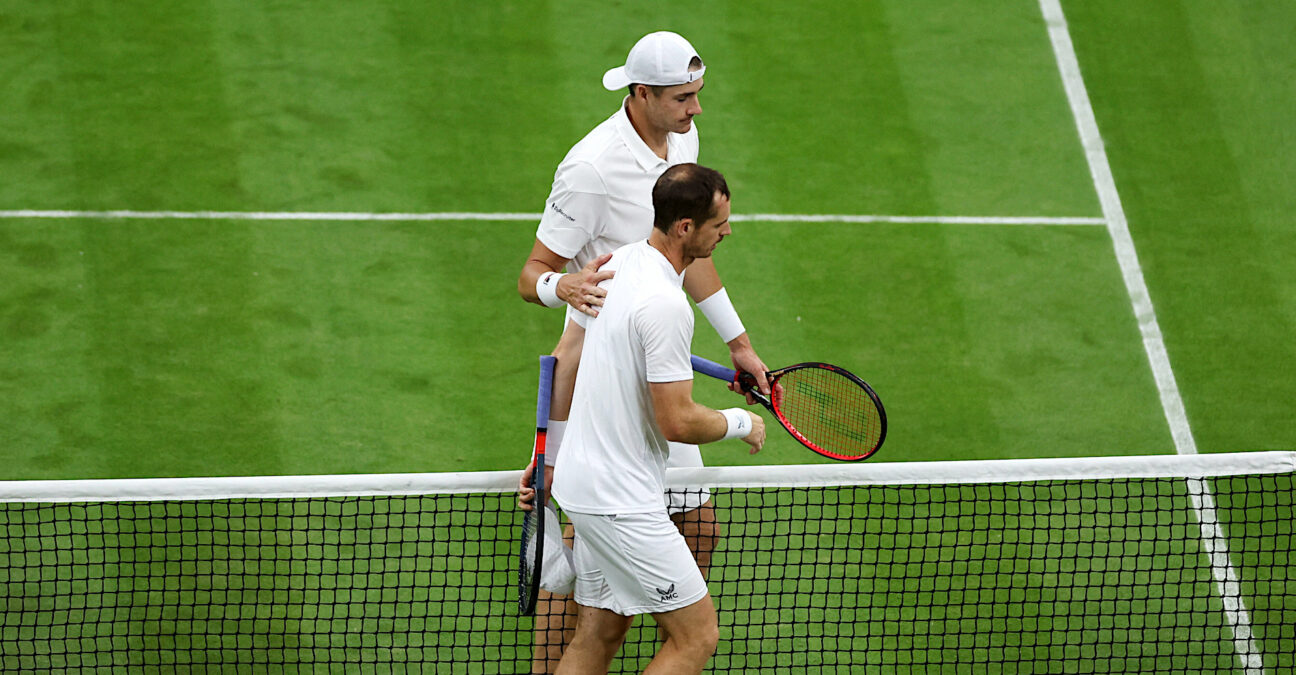 John Iner and Andy Murray, Wimbledon 2022