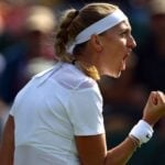 Petra Kvitova at Wimbledon in 2022