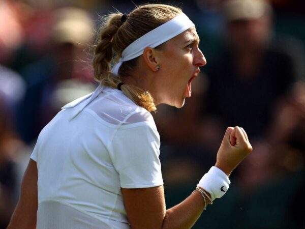 Petra Kvitova at Wimbledon in 2022