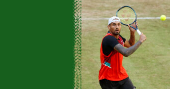 Nick Kyrgios in action in Halle, 2022 (video template)
