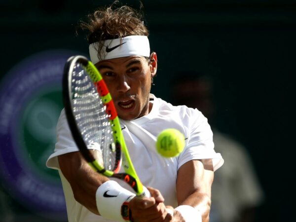 Spain's Rafael Nadal in action at Wimbledon in 2019