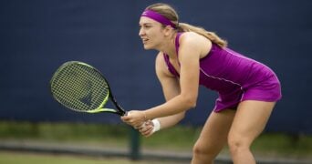 Natela Dzalamidze at the Nature Valley Open Tennis in Nottingham in 2018