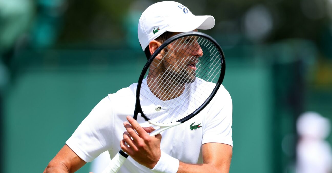 Novak Djokovic practice Wimbledon