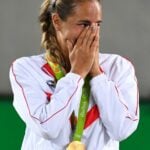 Monica Puig at the 2016 Olympic Games in Rio de Janerio