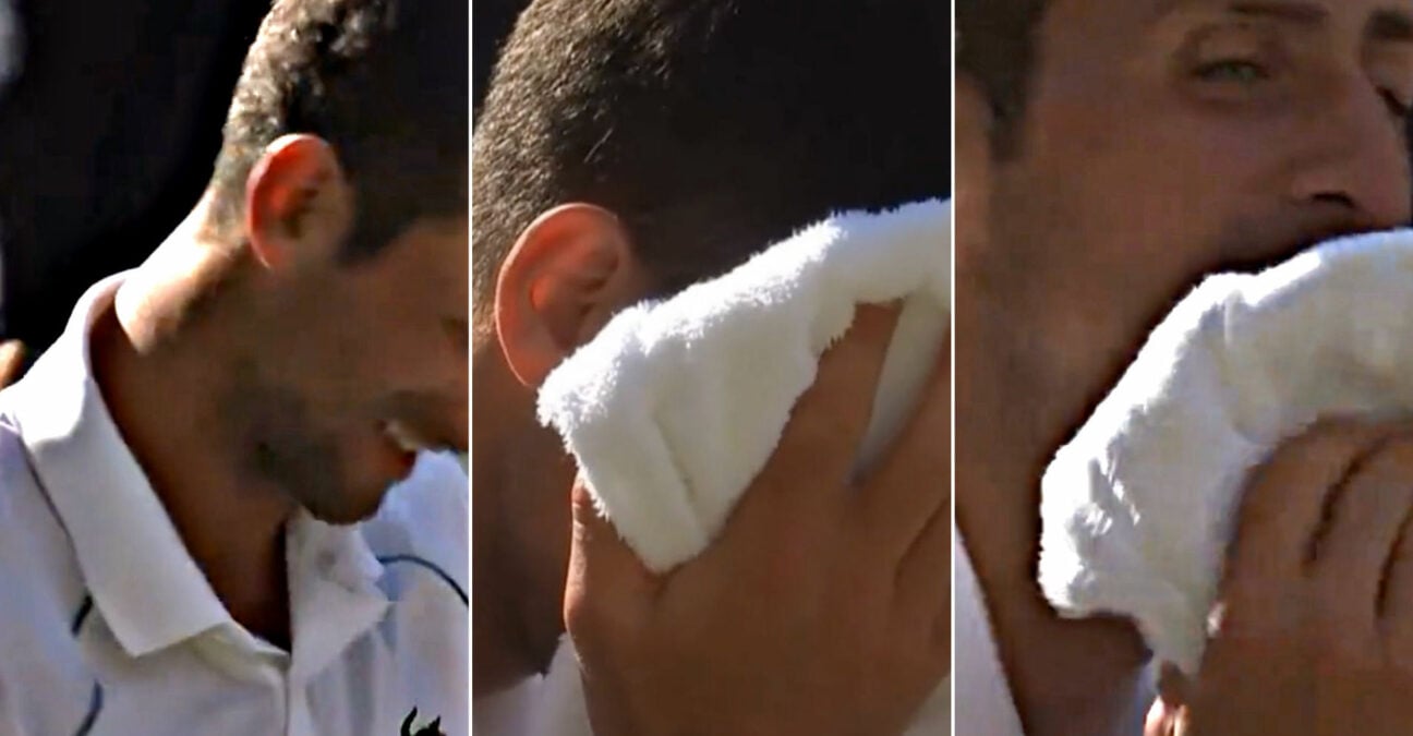 Djokovic crying, Wimbledon 2022 final