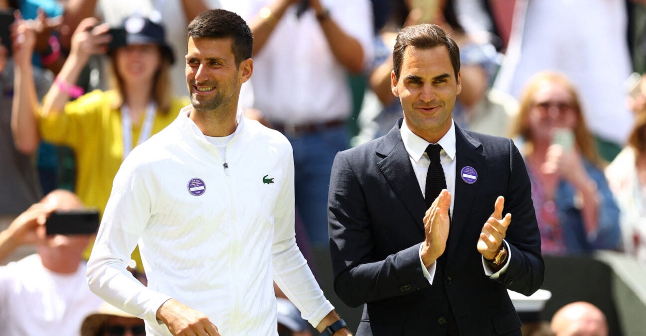 Novak Djokovic and Roger Federer, Wimbledon 2022