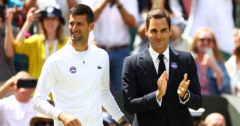 Novak Djokovic and Roger Federer, Wimbledon 2022