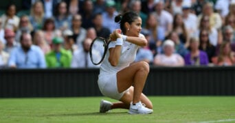 Emma Raducanu at Wimbledon, 2022