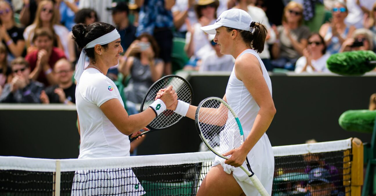 Ons Jabeur & Iga Swiatek at the 2021 Wimbledon Championships