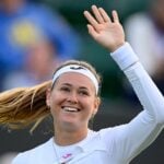 Czech Republic's Marie Bouzkova at Wimbledon