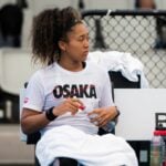 Naomi Osaka and Wim Fissette at the WTA Brisbane International in 2020
