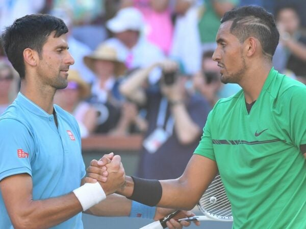 Nick Kyrgios and Novak Djokovic at Indian Wells in 2017 Image Credit: Antoine Couvercelle / Panoramic
