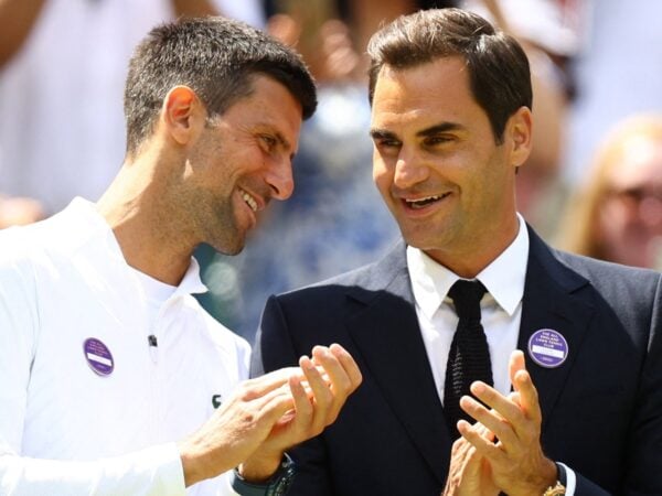 Novak Djokovic and Roger Federer