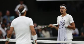 Rafael Nadal and Lorenzo Sonego, Wimbledon 2022