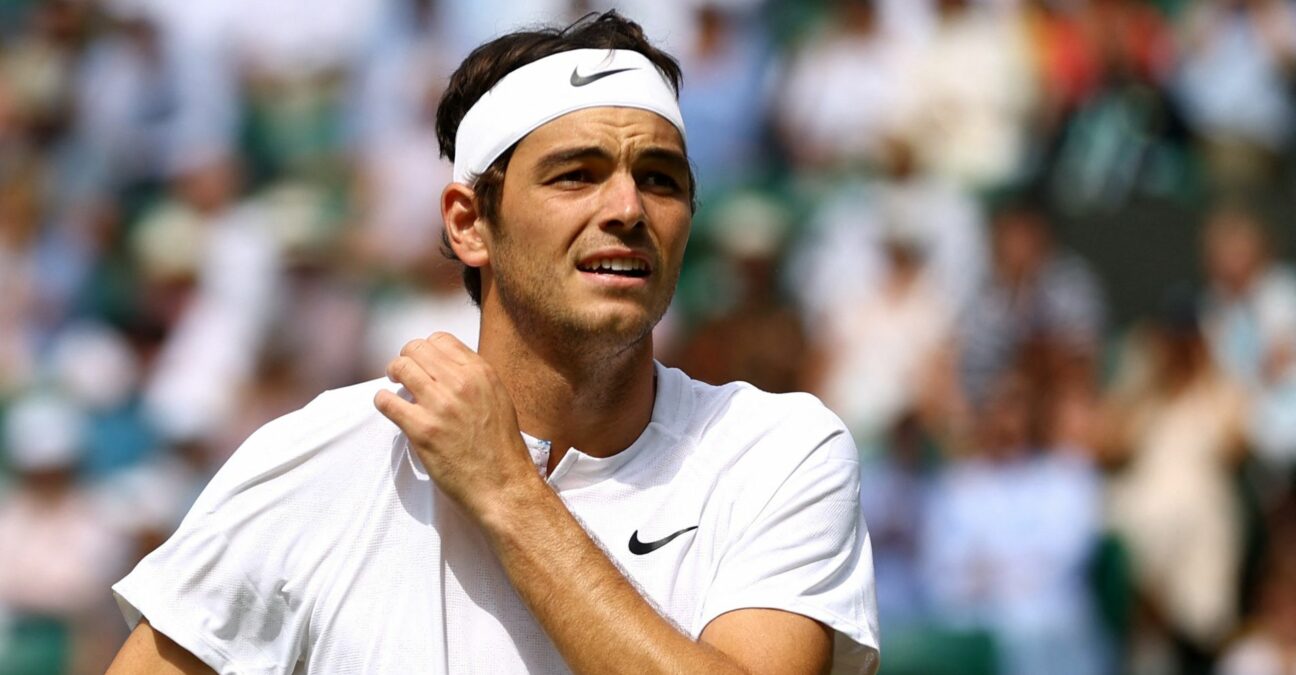 Taylor Fritz of the U.S. at Wimbledon 2022