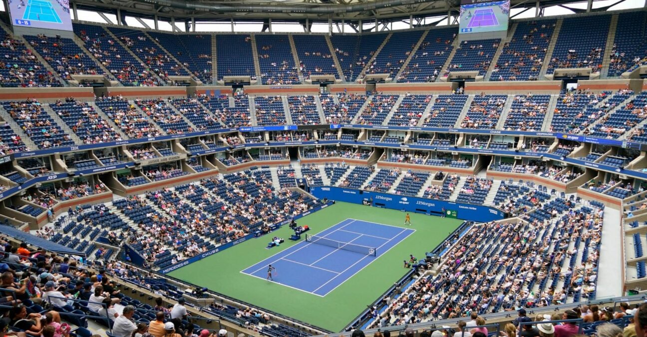 A general view of the Arthur Ashe Stadium at the 2021 US Open tennis tournament