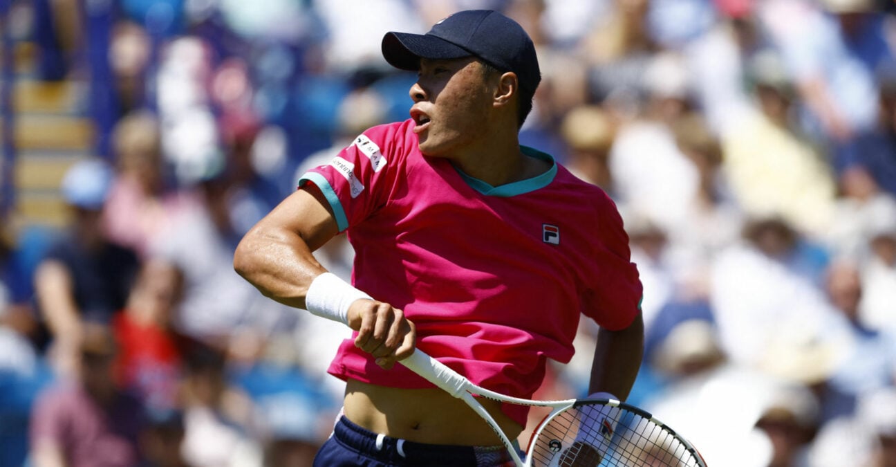 Brandon Nakashima at the 2022 Eastbourne International