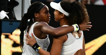 Coco Gauff and Naomi Osaka at the 2020 Australian Open