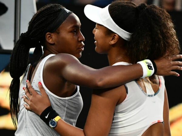Coco Gauff and Naomi Osaka at the 2020 Australian Open