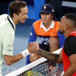Daniil Medvedev and Nick Kyrgios at the 2022 Australian Open