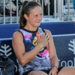 Daria Kasatkina, seen here in San Jose, rises to No 9 in this week's WTA rankings