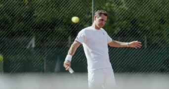 Roger Federer as seen in a commercial for Italian pasta brand Barilla
