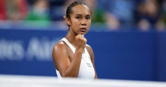 Leylah Fernandez at the 2022 US Open in New York