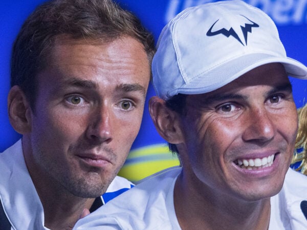 Daniil Medvedev, Rafael Nadal, Stefanos Tsitsipas before the 2022 US Open