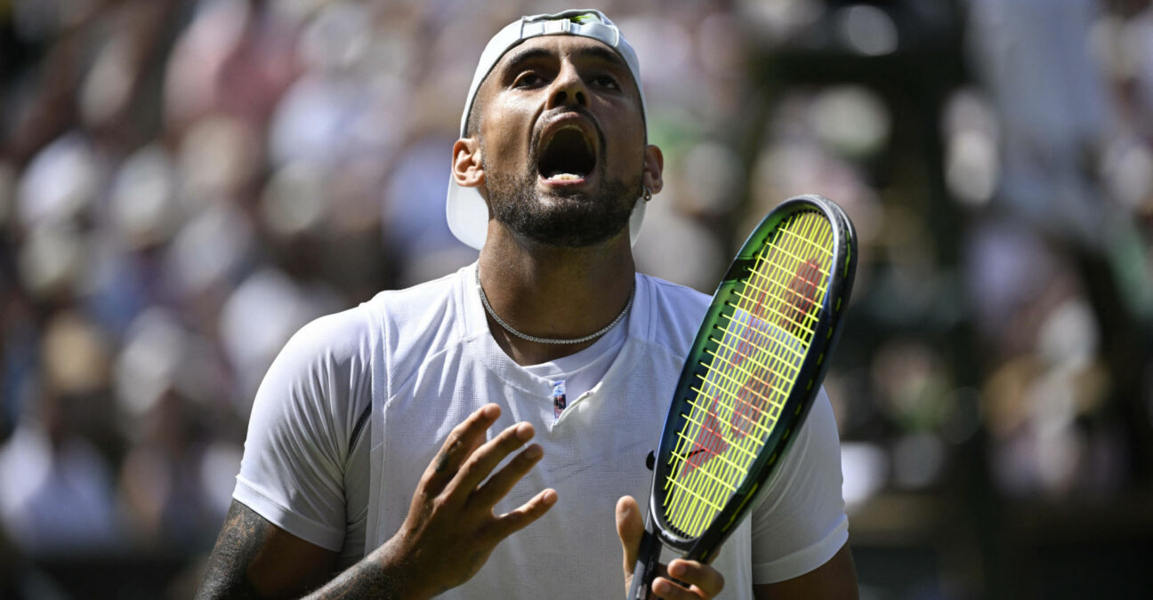 Nick Kyrgios at the 2022 Wimbledon Championships