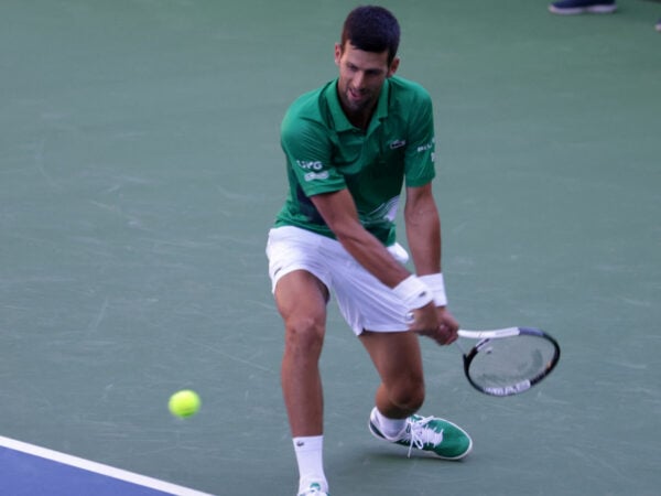 Novak Djokovic at the opening of a regional tennis centre in Visoko, Bosnia and Herzegovina in July 2022.