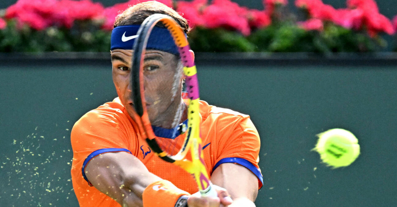 Rafael Nadal at the BNP Paribas Open at the Indian Wells Tennis Garden.