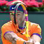 Rafael Nadal at the BNP Paribas Open at the Indian Wells Tennis Garden.