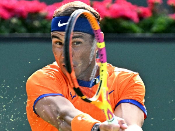 Rafael Nadal at the BNP Paribas Open at the Indian Wells Tennis Garden.