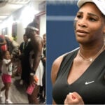 Serena Williams with her daughter Olympia in Toronto