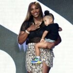 Serena Williams and her daughter Olympia, 2020
