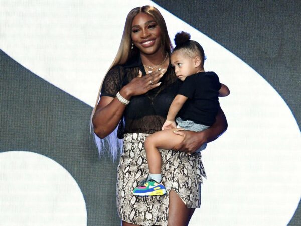 Serena Williams and her daughter Olympia, 2020