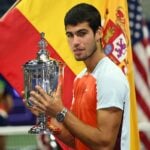 Carlos Alcaraz US Open trophy