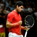 Carlos Alcaraz at the Davis Cup in Valencia in September 2022
