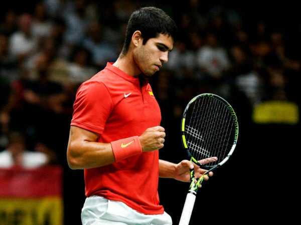 Carlos Alcaraz at the Davis Cup in Valencia in September 2022