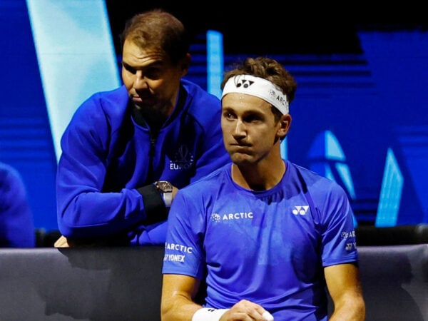 Casper Ruud and Rafael Nadal at the 2022 Laver Cup
